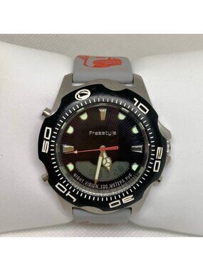 Freestyle Shark X 2.0 men’s watch analog digital black silver tone 42mm running